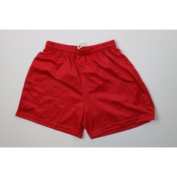 Vtg 90s Streetwear Mens Small Running Jogging Soccer Shorts Red Polyester USA - Picture 1 of 10
